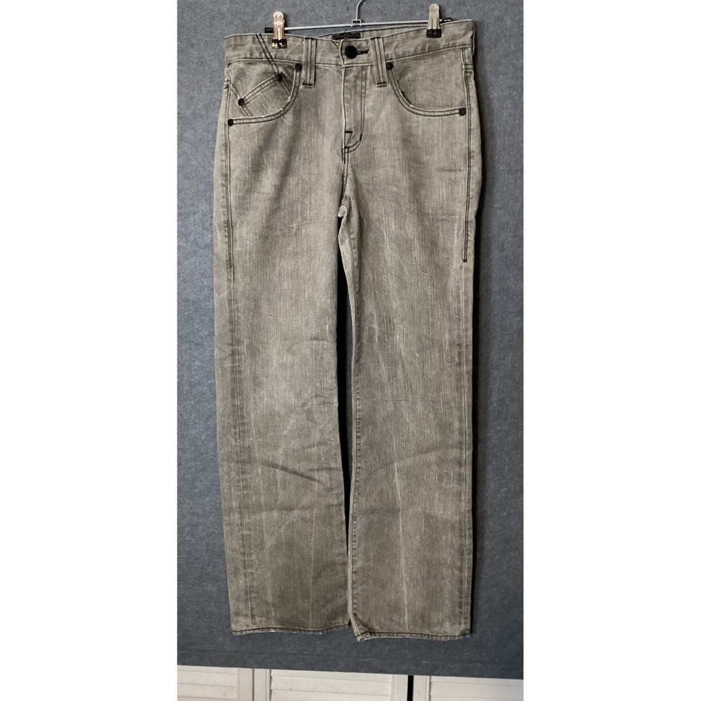Rock & Republic Motor Jeans 29x30 Grunge Straight Leg Winged Pocket Y2K Rocker - Picture 2 of 9